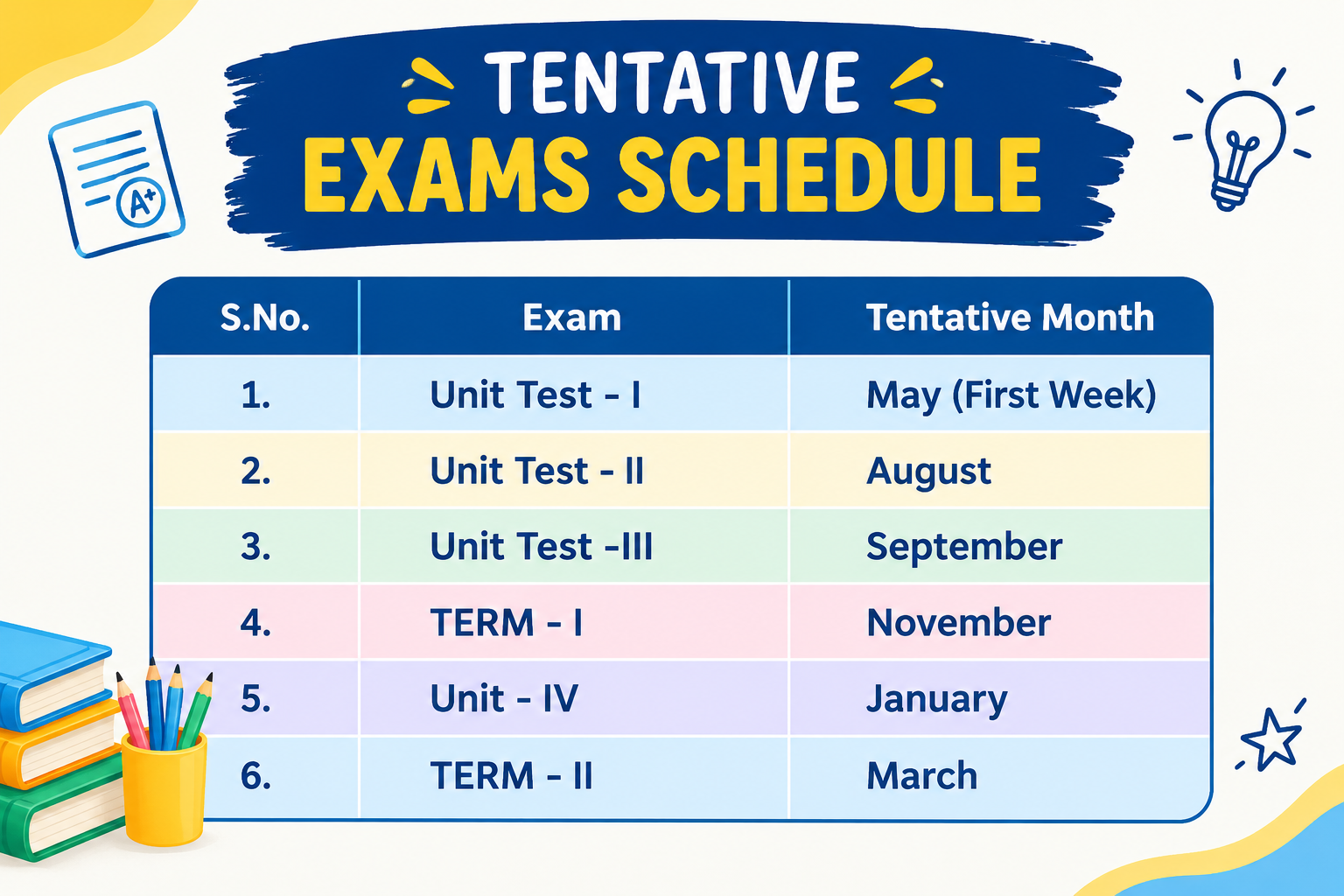 Exam Schedule